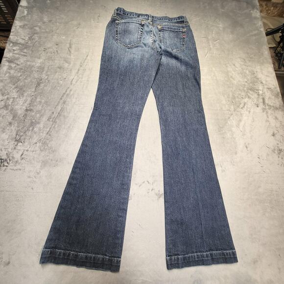 GAP Long and Lean Jeans Womens 2 Regular Blue Medium Wash Bootcut Stretch Denim - Picture 10 of 11